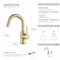Kibi Circular Single Handle High-Arc Bathroom Sink Faucet C-KBF1021BG-KPW100BG - alternate 4